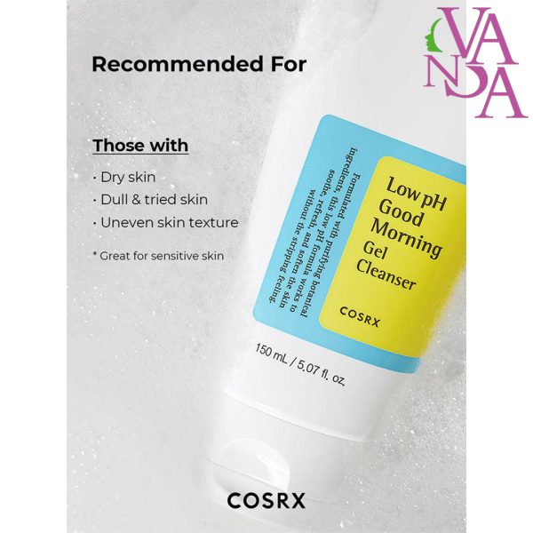 ژل شستشوی صورت کوزارکس مدل گود مورنینگ با PH پایین Cosrx Low pH Good Morning Gel Cleanser