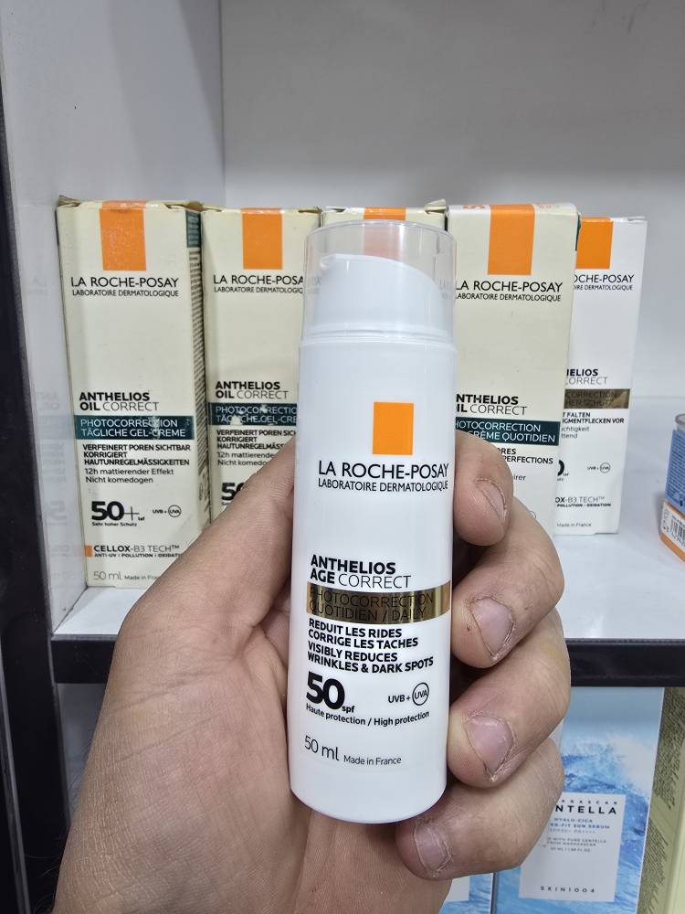 ضد آفتاب لاروش پوزای La roche-Posay مدل Anthelios Age Correct SPF50 حجم 50 میل ضد آفتاب لاروش پوزای La roche-Posay مدل Anthelios Age Correct SPF50 حجم 50 میل