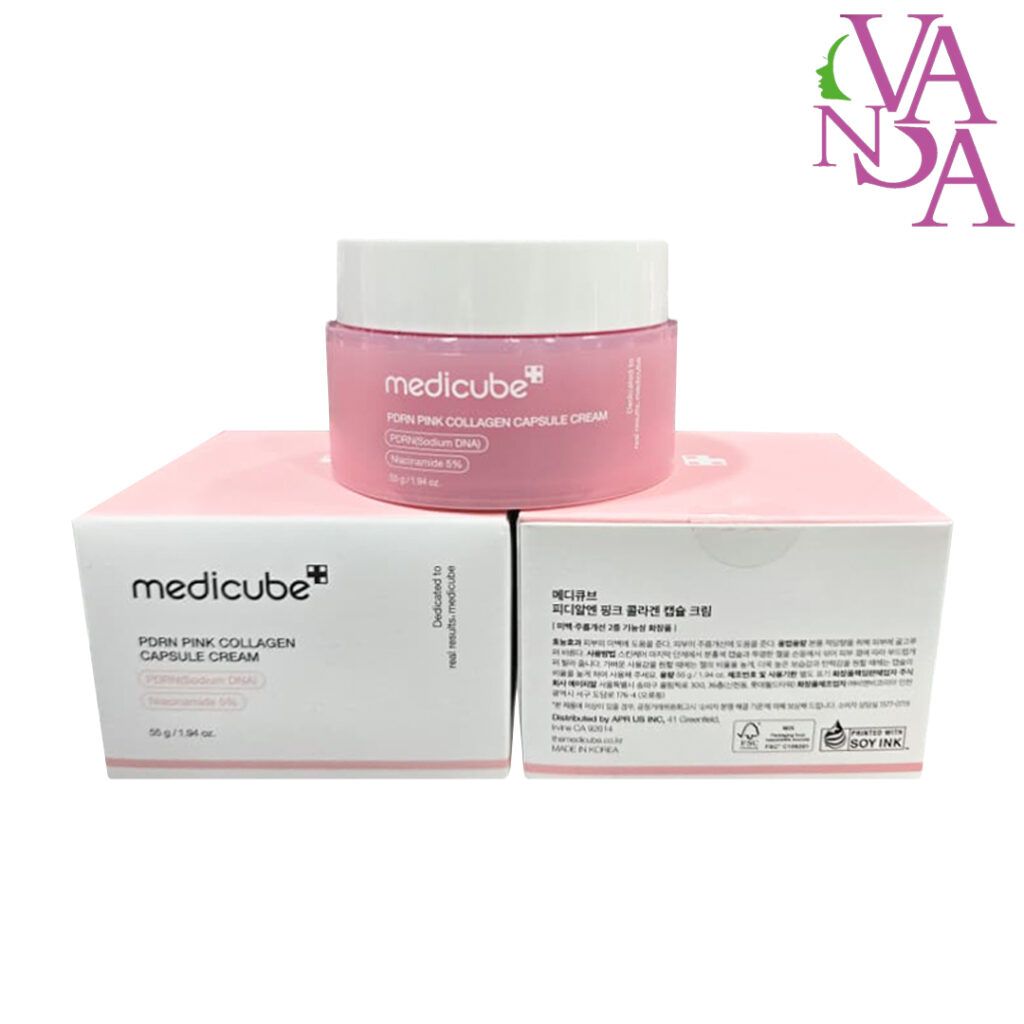 کرم کپسولی کلاژن و PDRN مدی کیوب 55 گرم Medicube PDRN Pink Collagen Capsule Cream
