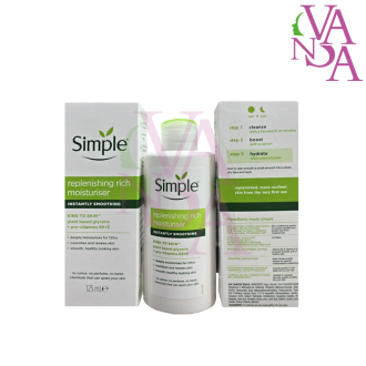 آبرسان و مرطوب کننده سیمپل مدل ریچ حجم 125 میل Simple replenishing rich moisturiser