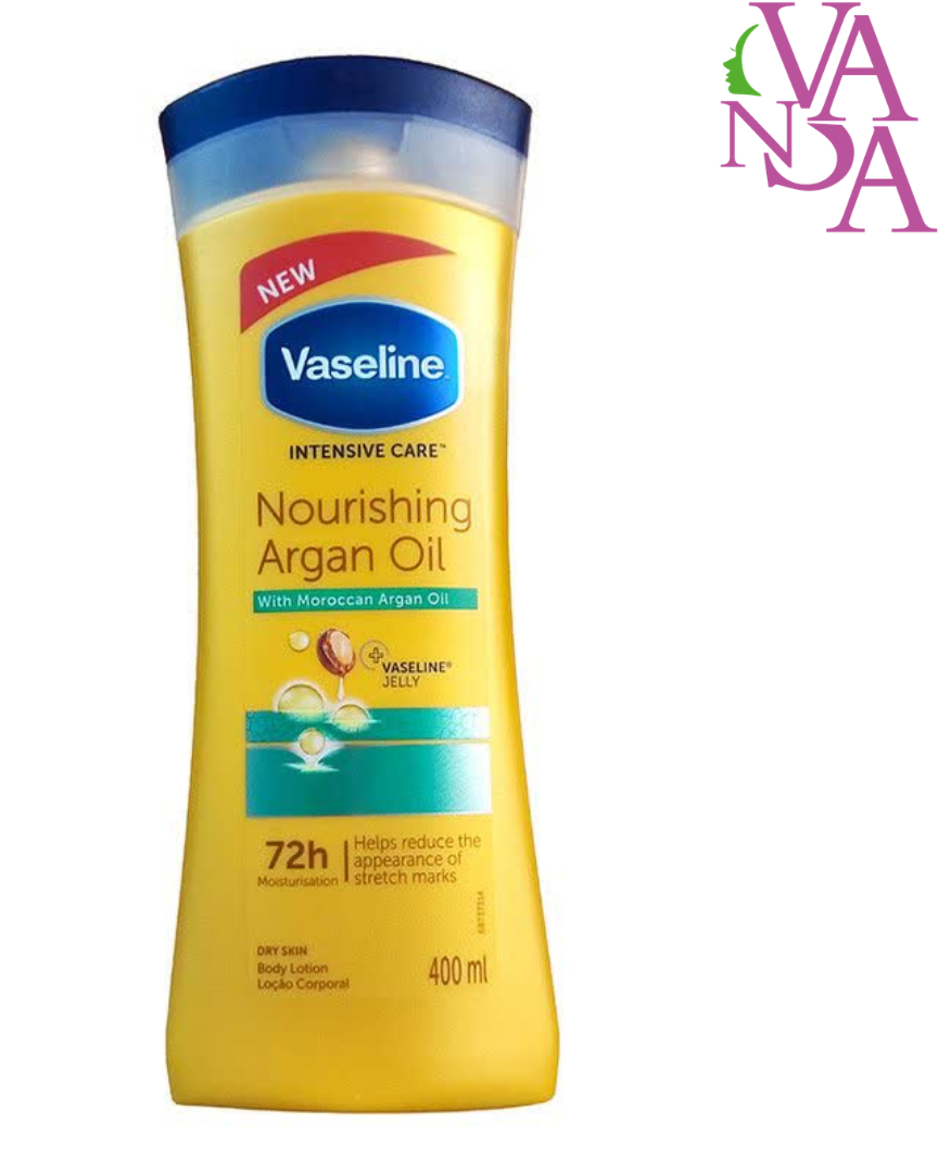 لوسیون بدن وازلین مدل Nourishing argan oil لوسیون بدن وازلین مدل Nourishing argan oil