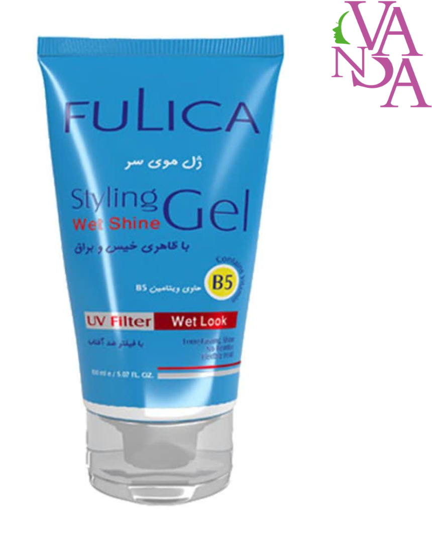 ژل مو سر فولیکا ابی با ظاهری خیس و براقwet shine ژل مو سر فولیکا ابی با ظاهری خیس و براقwet shine