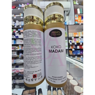 اسپری لباس و بدن هیباس مدل KOKO MADAM 200ml