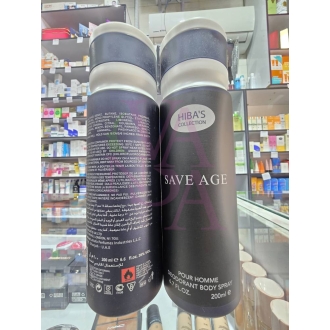 اسپری لباس و بدن هیباس مدل SAVE AGE 200ml