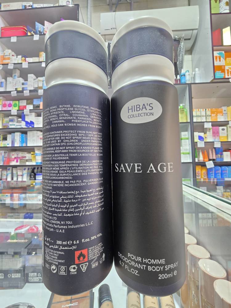 اسپری لباس و بدن هیباس مدل SAVE AGE 200ml اسپری لباس و بدن هیباس مدل SAVE AGE 200ml
