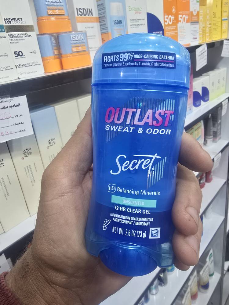 مام ژله ای ضد تعریق زنانه سکرت مدل Outlast با خاصیت متعادلکننده pH بدون رایحه Unscented مام ژله ای ضد تعریق زنانه سکرت مدل Outlast با خاصیت متعادلکننده pH بدون رایحه Unscented