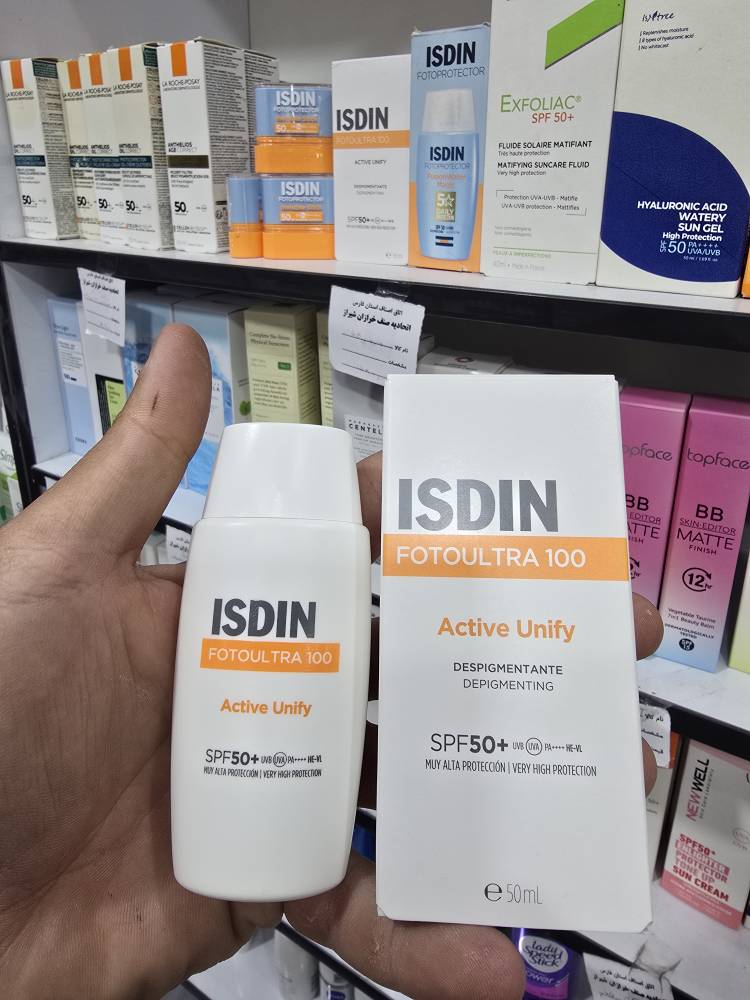 ضد آفتاب اکتیو یونیفای ضد لک SPF50 حجم ۵۰ میل بی رنگ ضد آفتاب اکتیو یونیفای ضد لک SPF50 حجم ۵۰ میل بی رنگ
