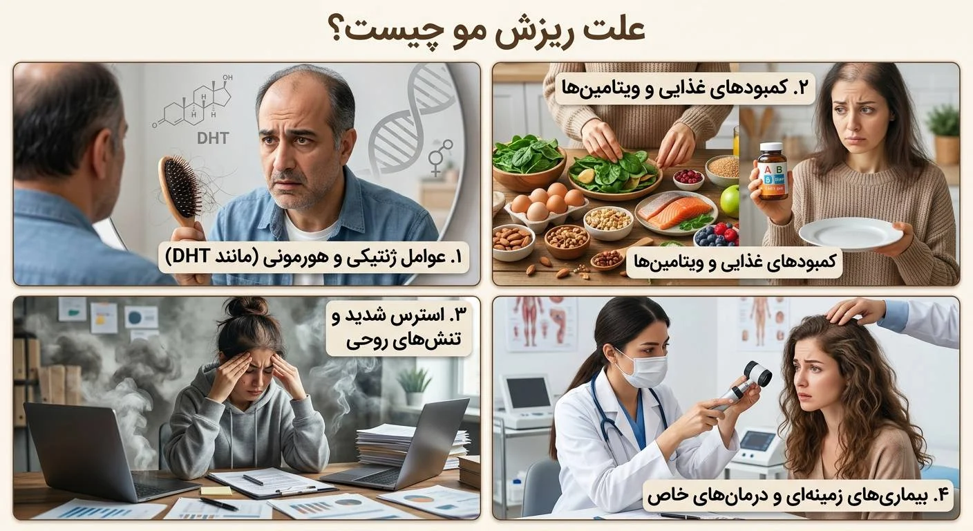 علت ریزش مو چیست
